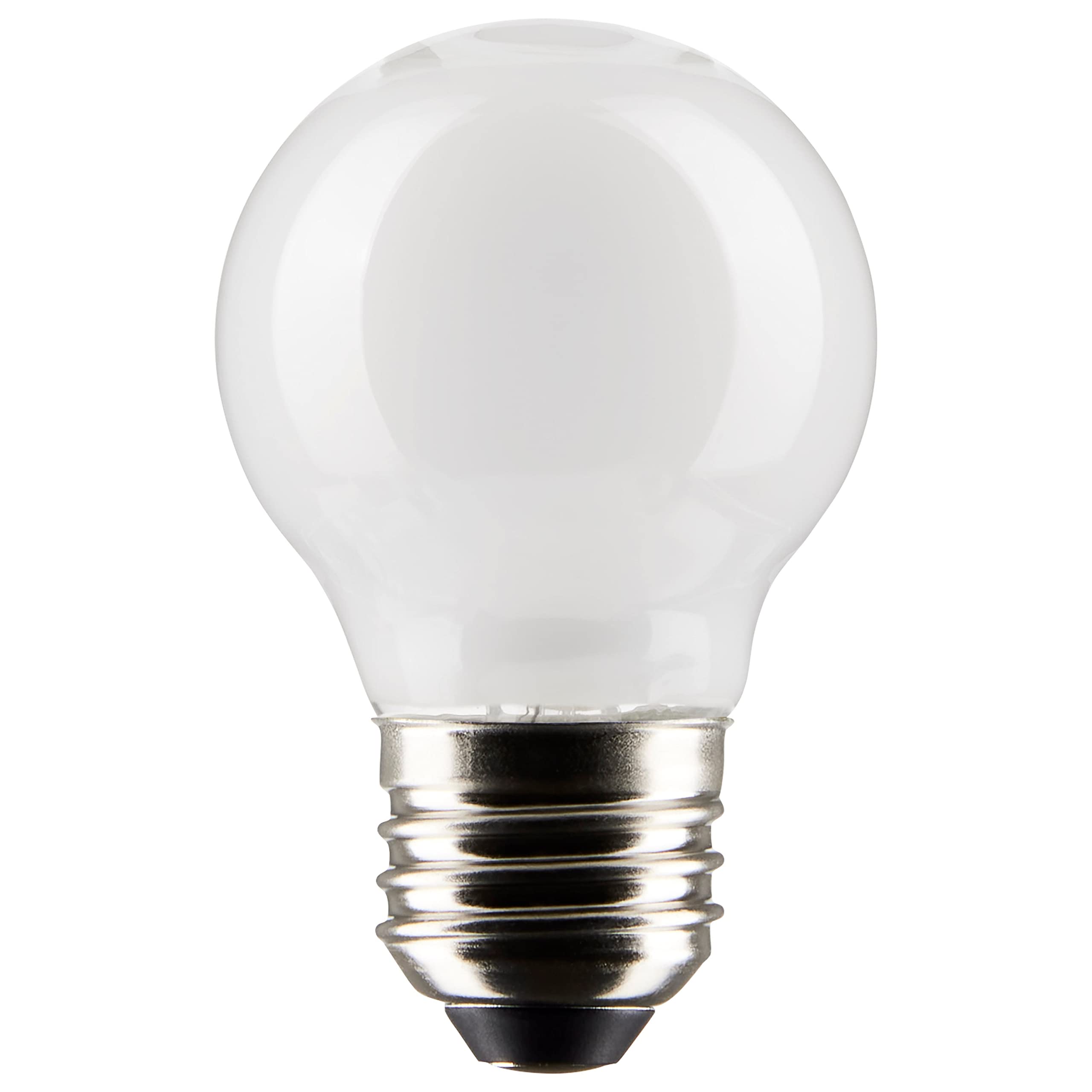 Satco S21218 4.5-Watt G16.5 LED Globe Light Bulb, 2700K, 15000 Hour Rating, Dimmable