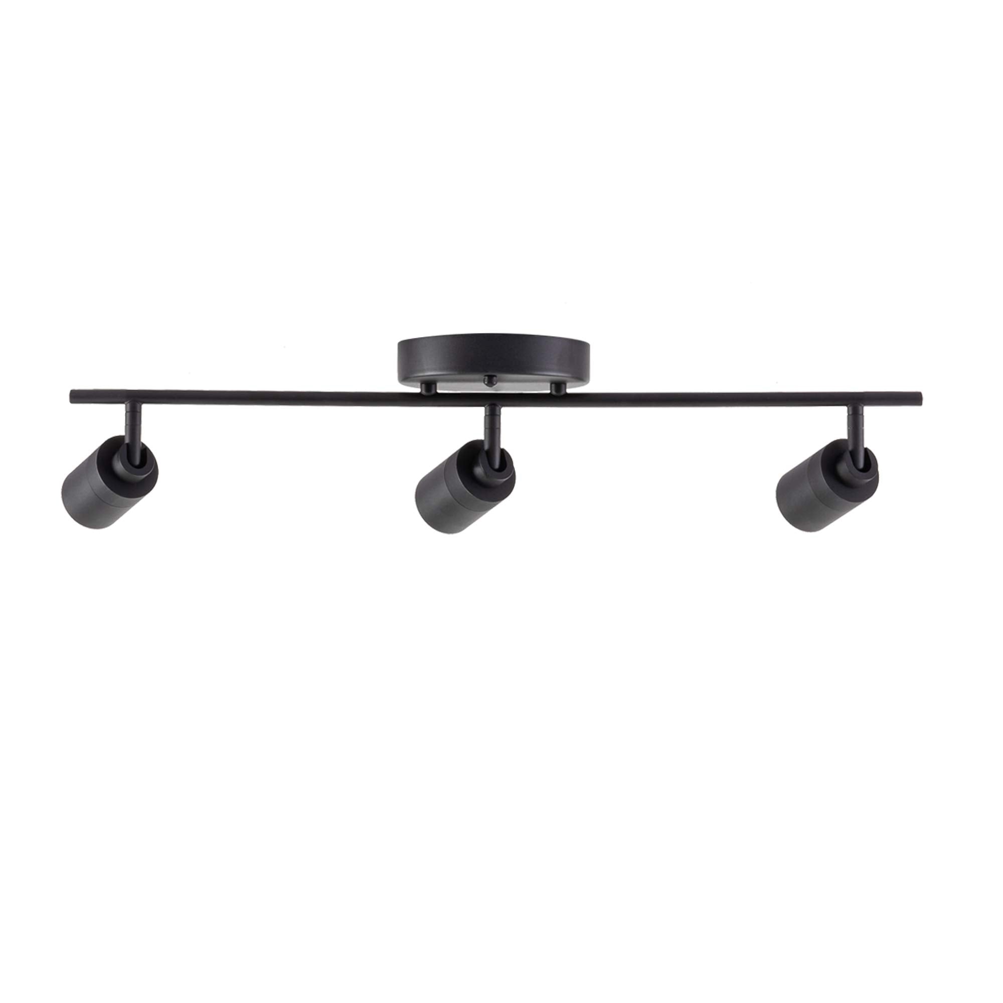 VidaLite LED Track Light - 3-Light Adjustable Heads, 3000K, 1470 Lumens, 2 ft. Black Track Lighting Kit