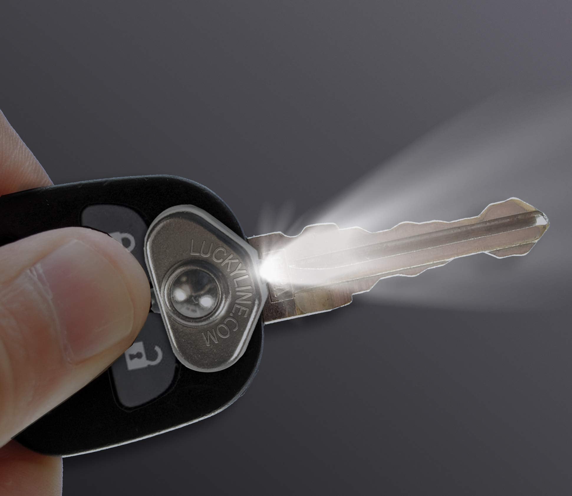 Lucky Line Smallest LED Thumb Light, Silver, 1 Count - Ideal for Keys, Screwdrivers, Measuring Tapes, Cabinets, Pet Leashes & More