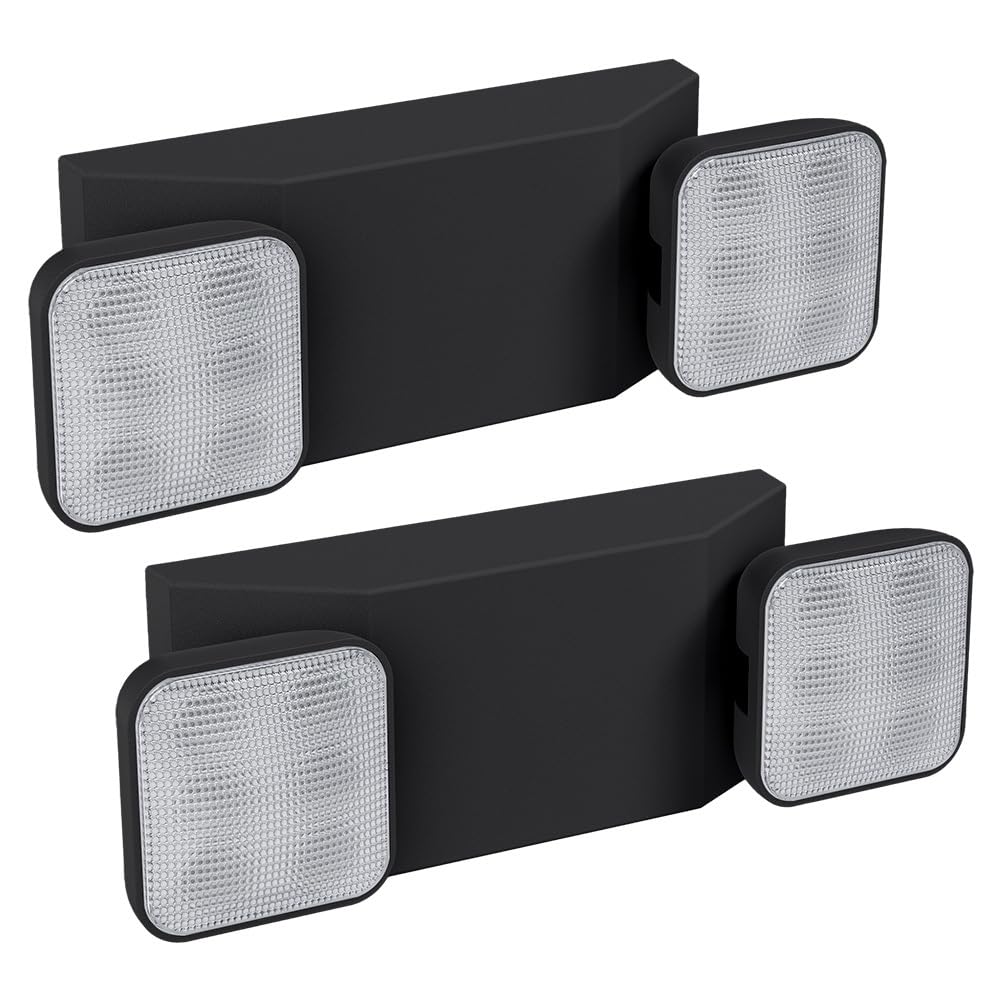 Ciata Led Emergency Lights For Business, For Home Power Failure - Ultra-Bright Led Emergency Lights With Battery Backup, Fire Emergency Lights, Made From Engineering-Grade Thermoplastic - 2 Pack