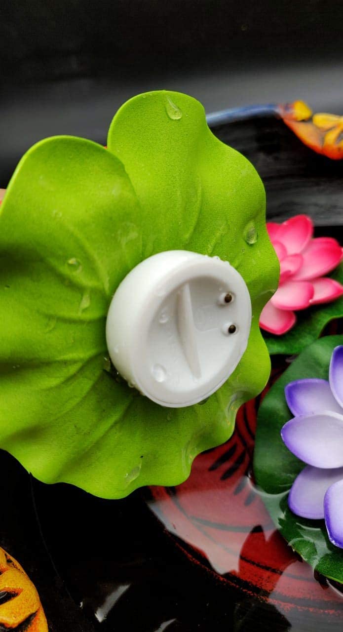 One94Store Sensor Floating Diyas, Pack of 4 - Flameless LED Lotus Tea Lights for Pool, Pond, Diwali, Ganpati, Home Decor
