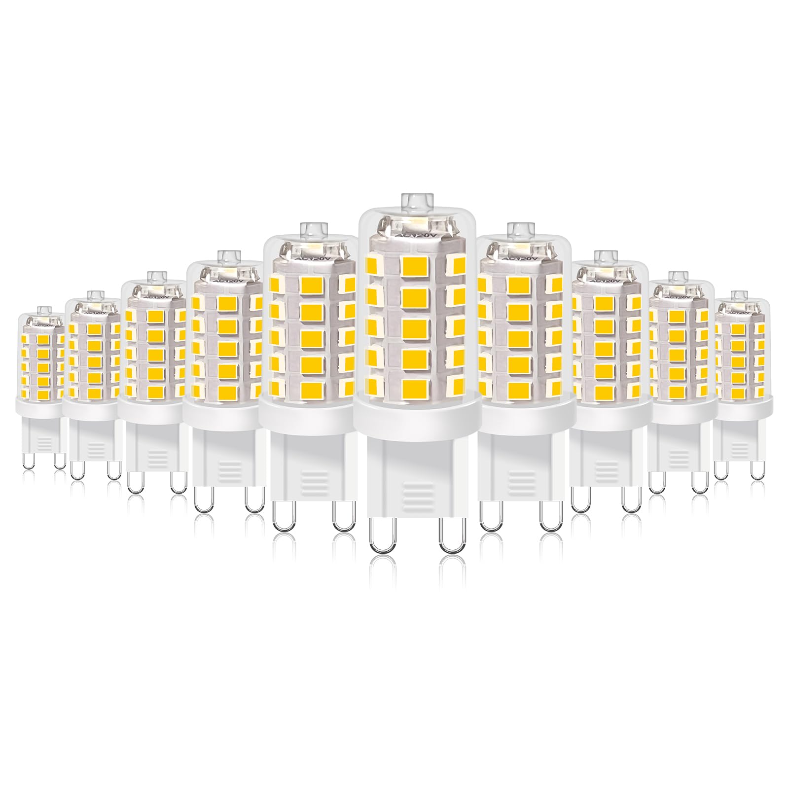 Bubo G9 Led Bulb 3000K Warm White 430 Lumens, 3W Equivalent 40W T4 G9 Halogen Replacement, 360Beam Angle 120V Non-Dimmable No-Fl
