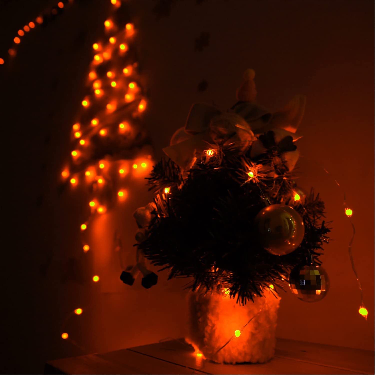 RUICHEN USB Fairy Lights 20 Ft 120 LED Waterproof Copper Wire String Lights - Orange, Model UT-6M120L