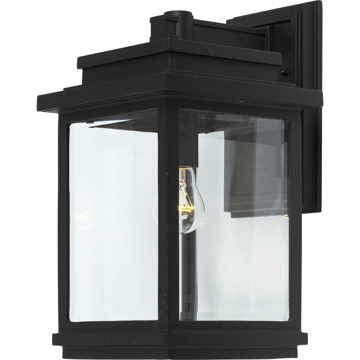 Art Craft Lighting Fremont Outdoor Wall Pocket Sconce, Aluminum, 16inx9inx10.5in, Black, Model AC8390BK