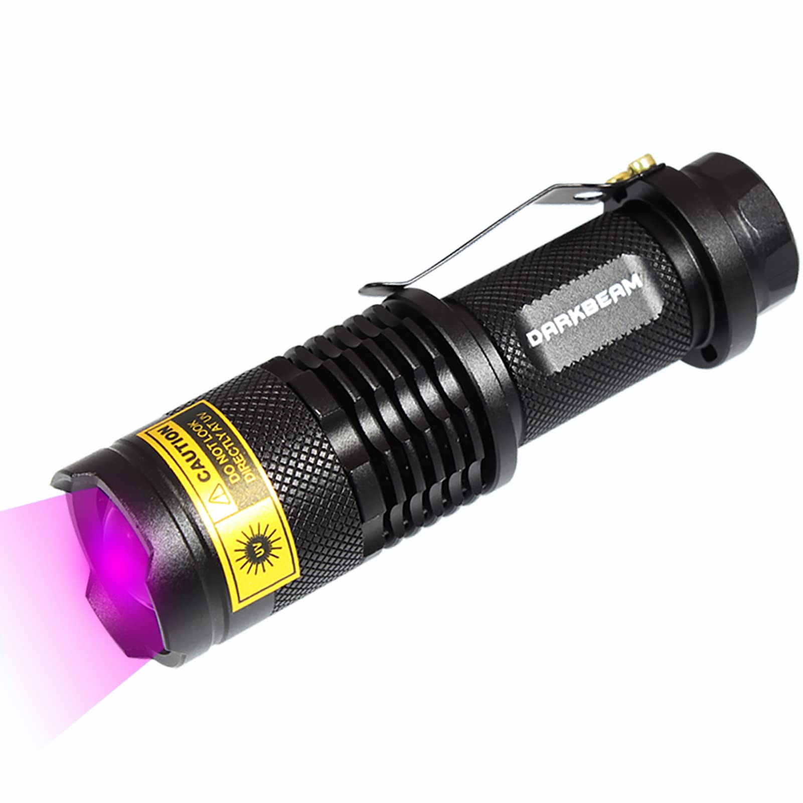DARKBEAM UV 395nm Flashlight Ultraviolet led Light Blacklight Wood's lamp Portable 400nm Mini Detector for Dog/Cat Urine Pet Sta