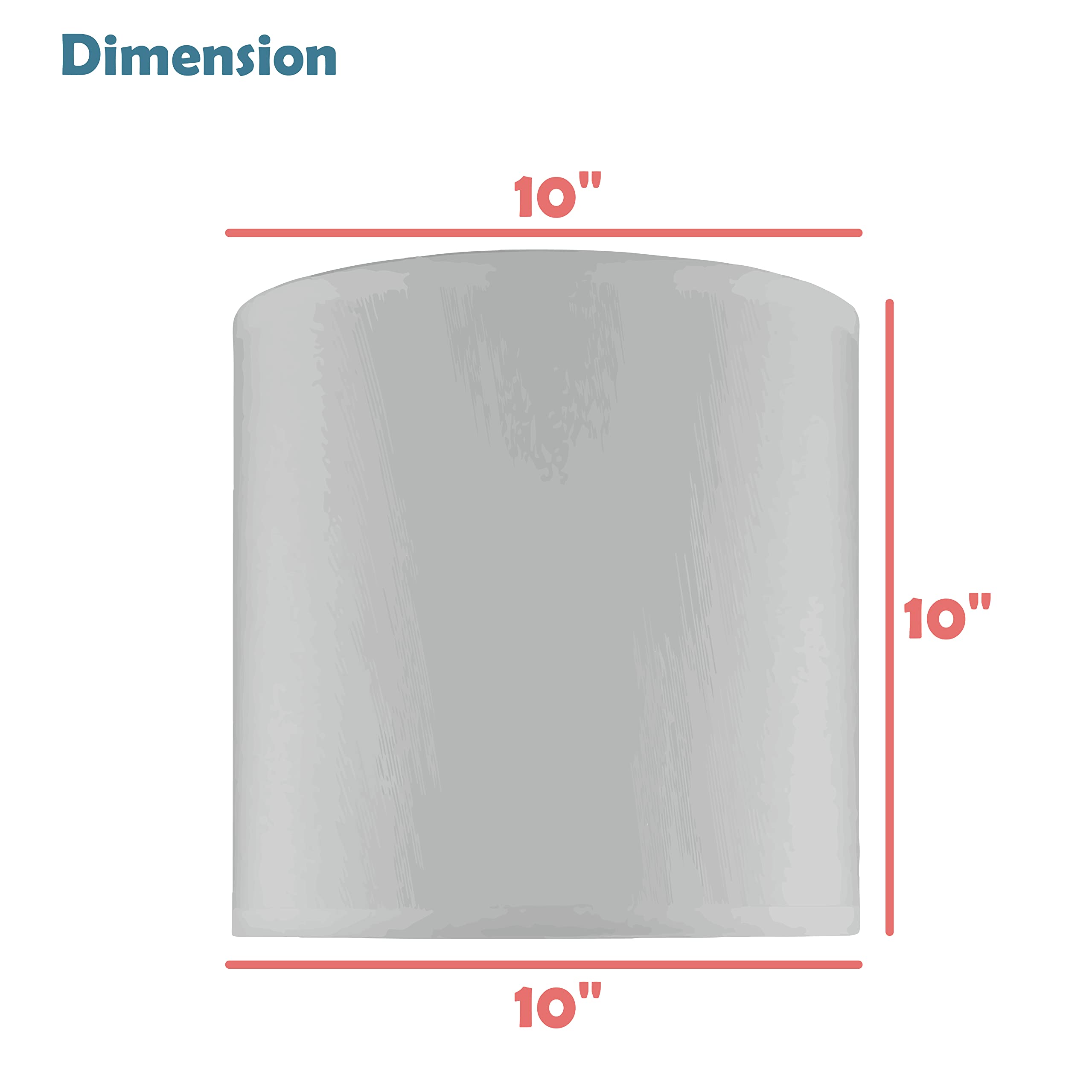 Aspen Creative 31314, Hardback Drum Spider Lamp Shade With Gold Print, 10&quot; Top X 10&quot; Bottom X 10&quot; Height