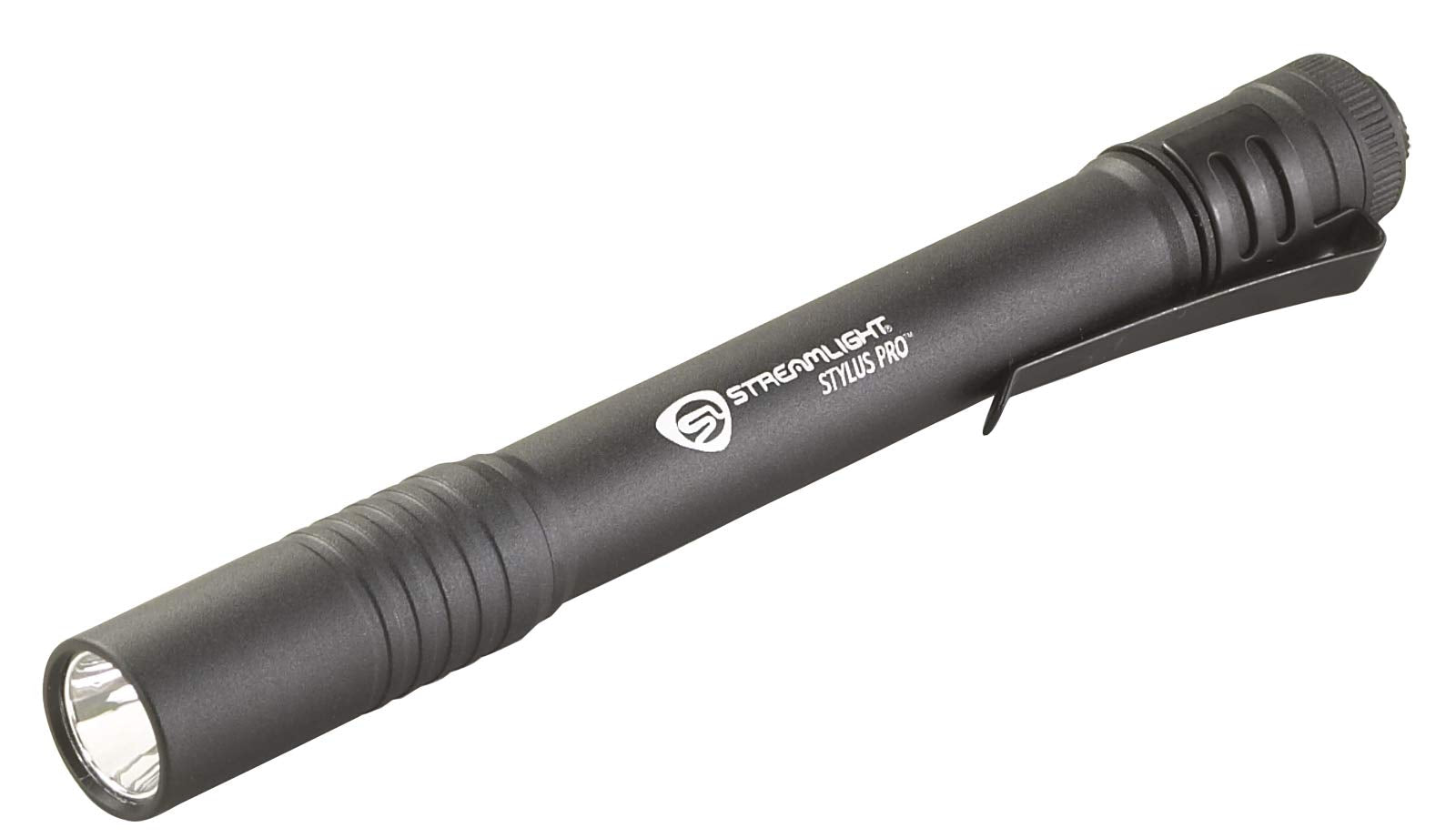Streamlight Stylus Pro Penlight, 100-Lumen, Aluminum, Black, Model 66118 with 2 AAA Alkaline Batteries