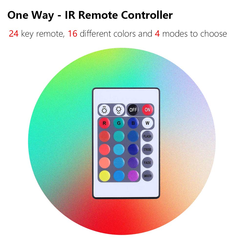 HYNNIO LED Light Base, 20-Pack 3D Night LED Light Lamp Base, Includes Remote Control + USB Cable, 16 Colors Decoration Maison De