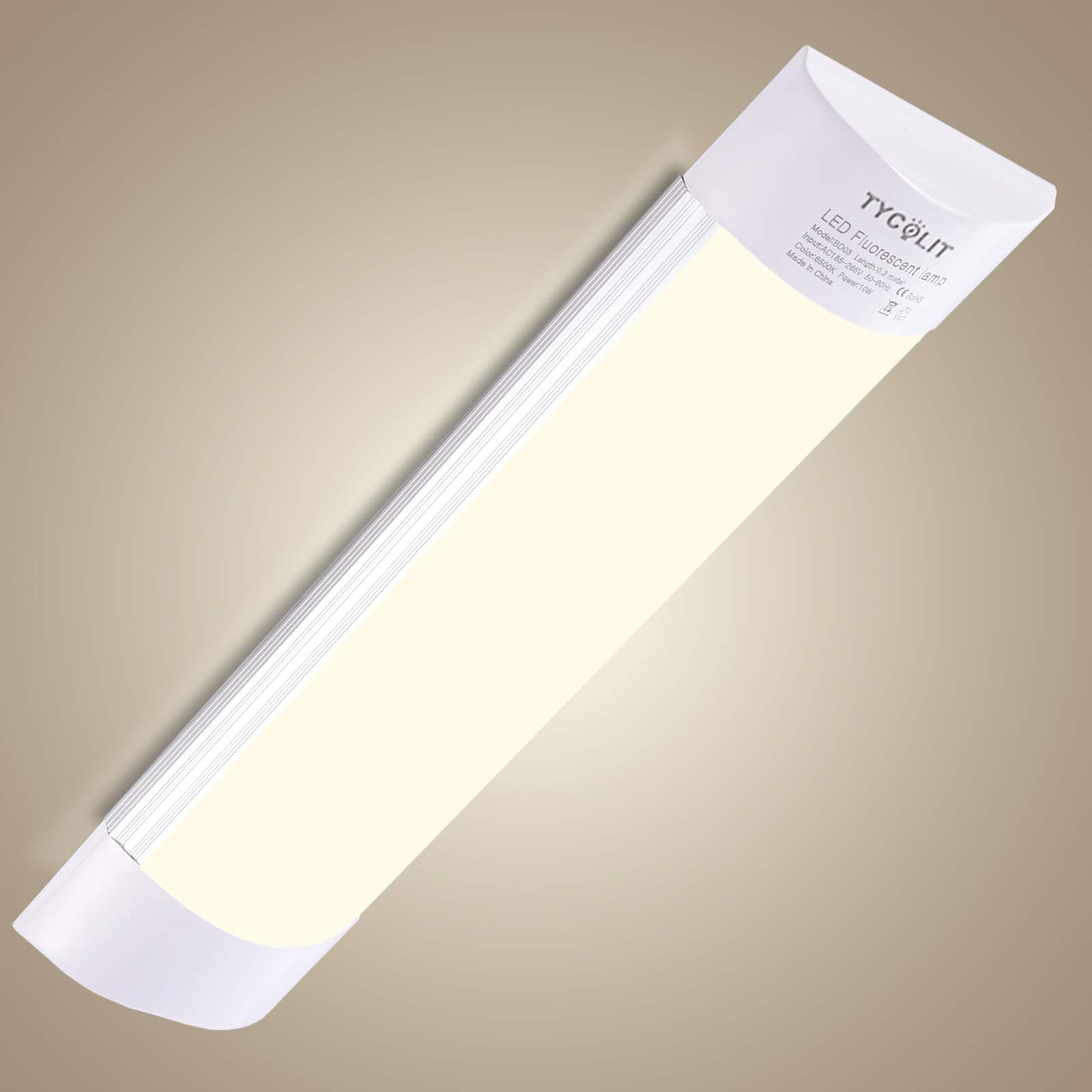 Sararoom 2FT LED Wraparound Shop Light, 20W, 2400lm, Warm White, 3200K, Garage/Office/Closet Lighting