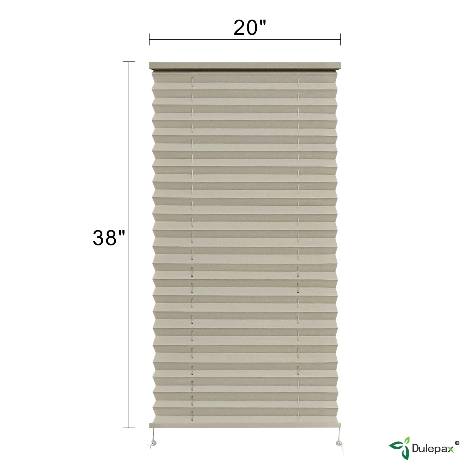 Dulepax Fabric Rv Blinds, 20'' W X 38'' L, Cappuccino, Semi-Sheer, Window Shades For Rv Camper Travel Trailers Motorhome'S Windo