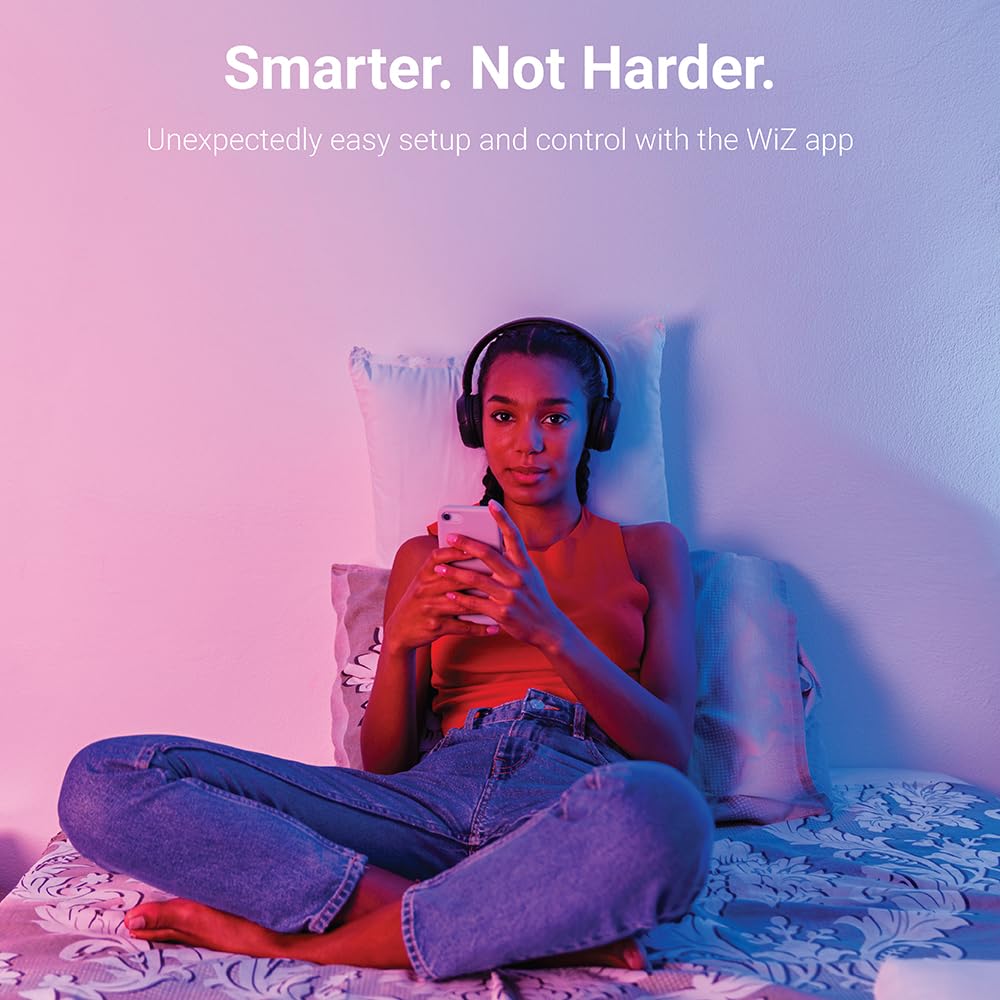 Halo 4 Inch Color And Tunable White Recessed Led Can Light -Smart Wi-Fi Wiz Pro Ceiling & Shower Retrofit Downlight 65W Equivale
