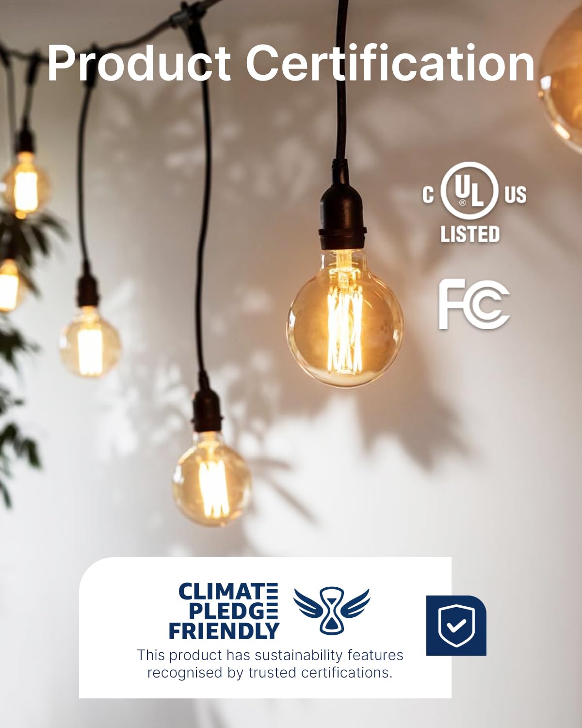 Flsnt 6 Pack G25 Led Globe Edison Bulbs For Bedroom And Living Room, 2200K Warm White, Cri90+ Dimmable, 40W Equivalent, 400Lm, E