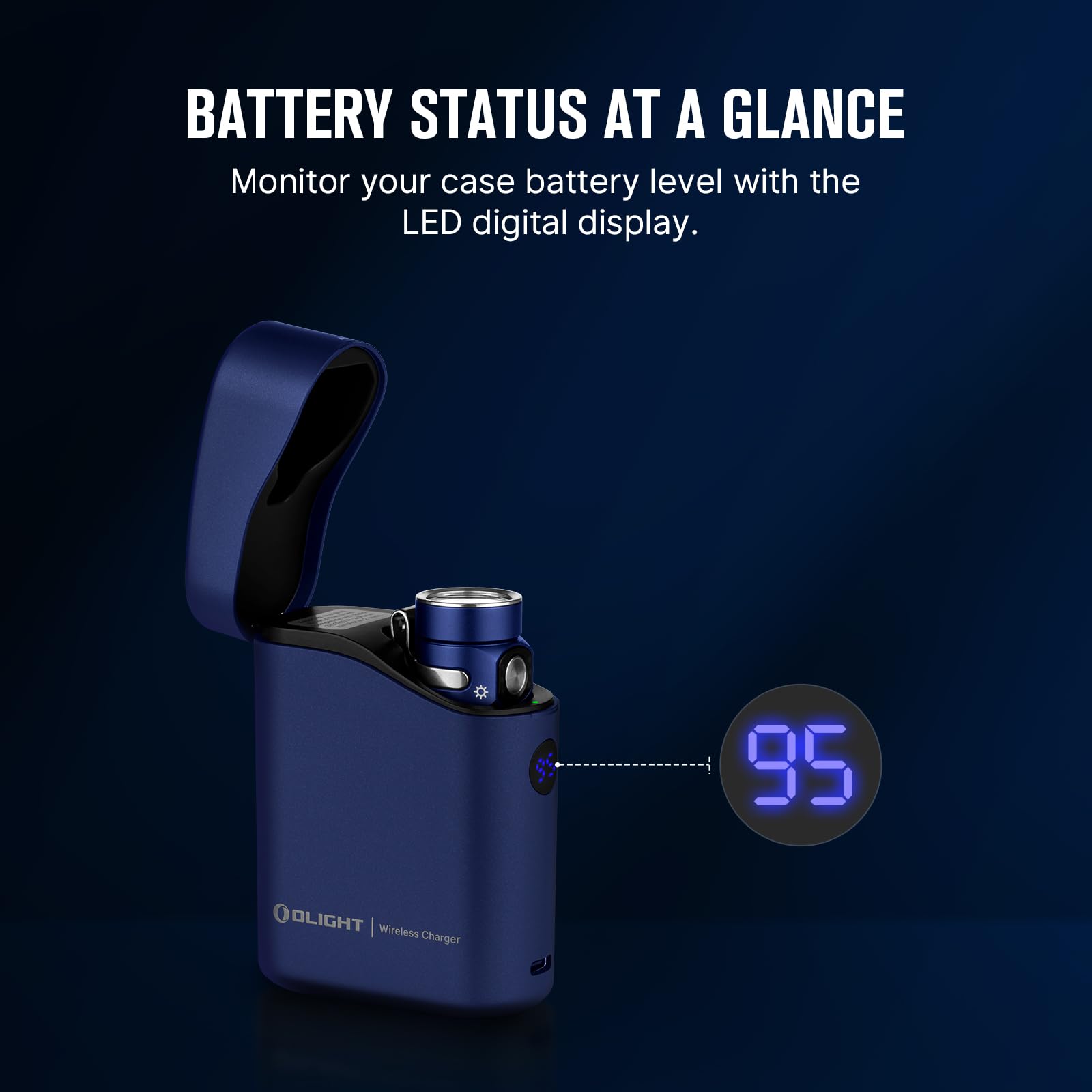 OLIGHT Baton4 enhanced Edition Flashlight 1300 Lumens, Aluminum, Regal Blue, Model BATON4KIT-RBL#300000