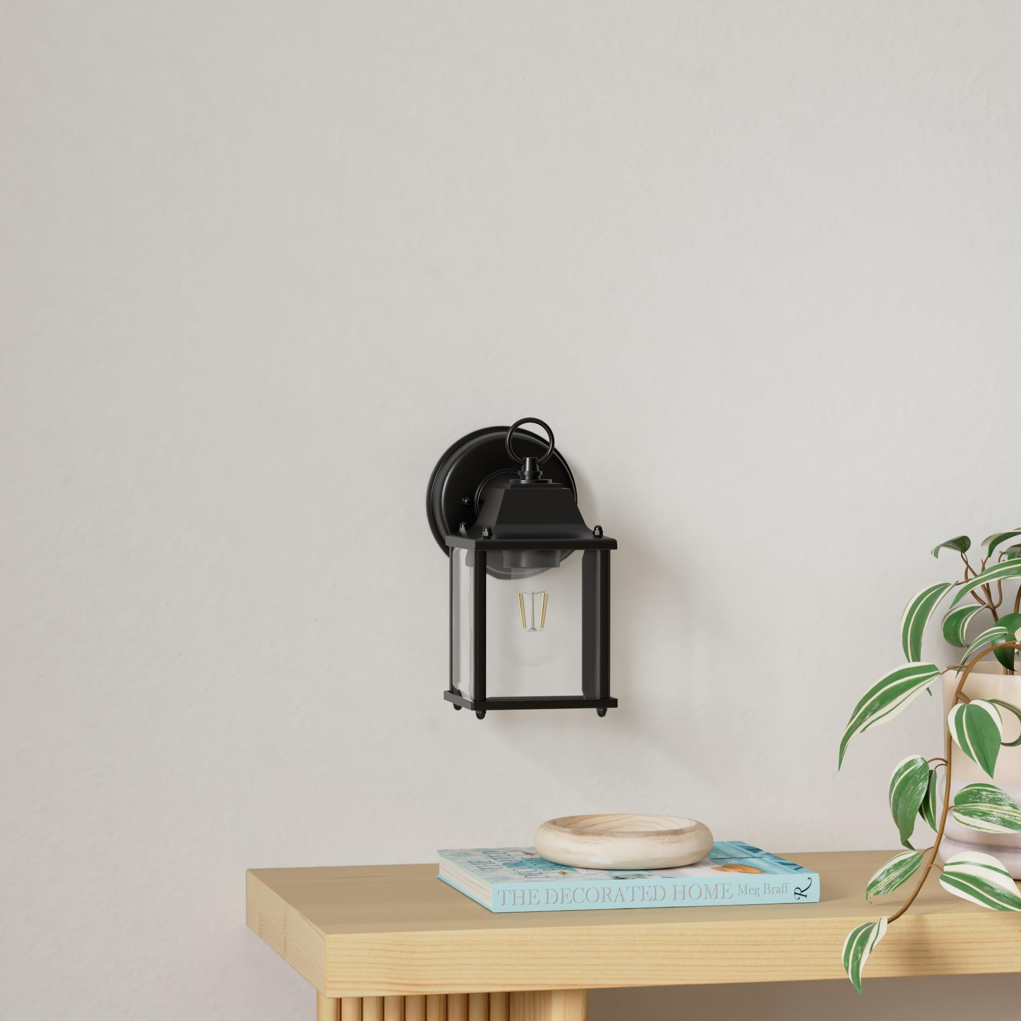 WISBEAM Outdoor Wall Lantern 2 Pack, Black Waterproof Aluminum Sconce, ETL Qualified, Model WS-WL001
