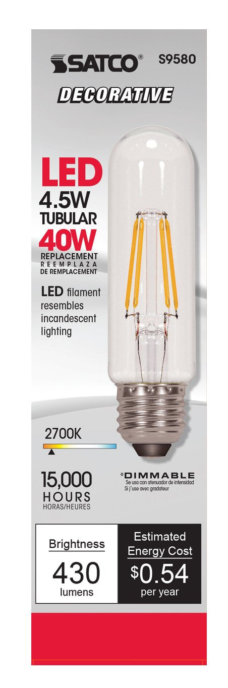 Satco S9580 Specialty T10-Shape Glass Bulb, 5.00 inches, 1 Count (Pack of 1)