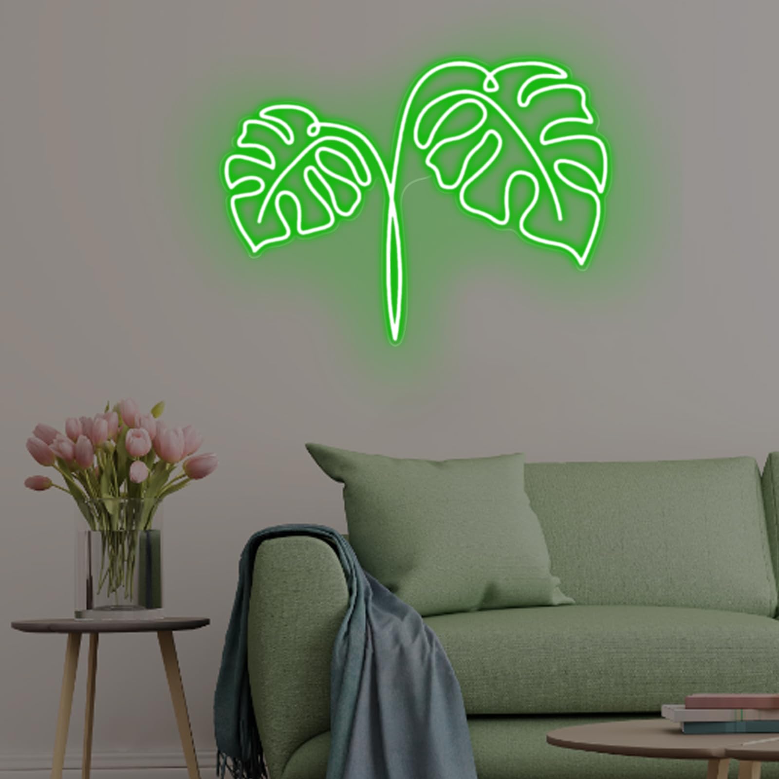 Monstera Neon Sign  Custom Color Monstera Leaf Led Sign  Plant Neon Sign  Bedroom Decor  Monstera Leaf Neon Signs  Green Leaf Led Lights Mothers Day Gift  Boys Teen Bar Living Room Party