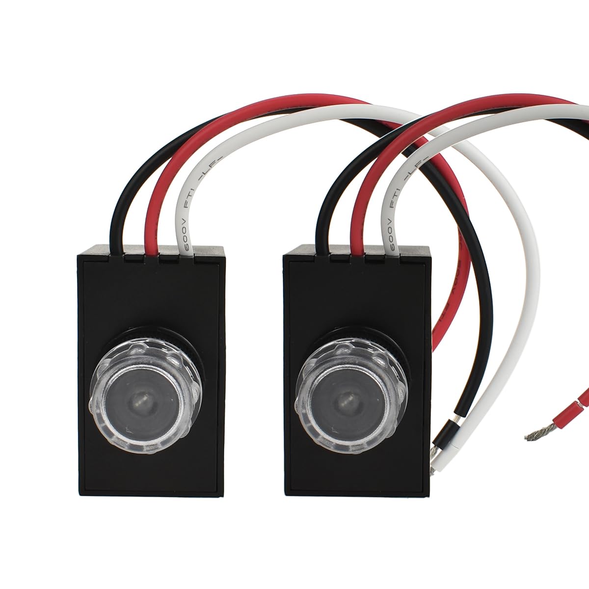 J.LUMI Hard-Wired Post Eye Light Control with Photocell Sensor, 2 Pack, Black, Model 1030, UL Listed