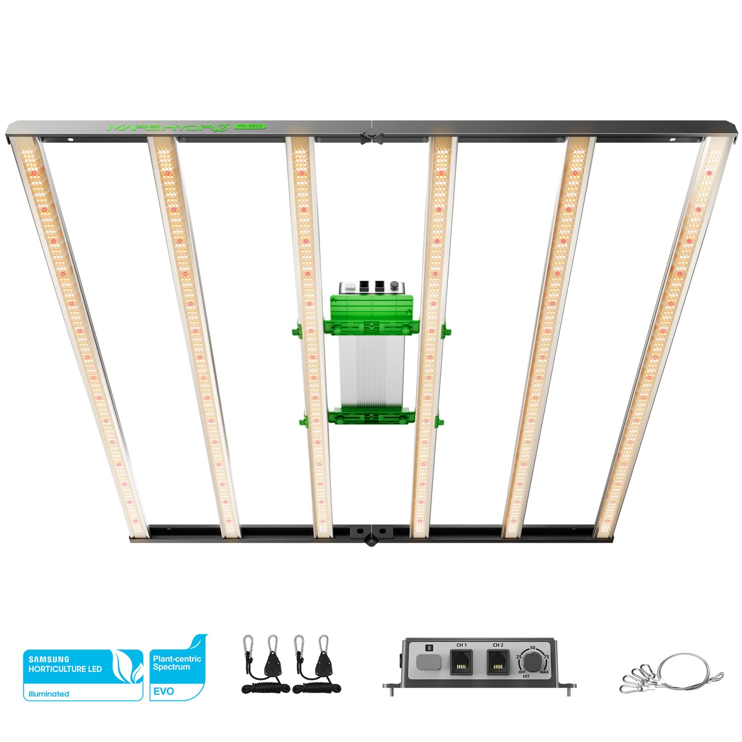 Mars Hydro Smart Fc6500 730W, Samsung Lm301B Led Grow Light 5X5 Ft, 2688Pcs Diodes, With Smart Control Function, Commercial Full Spectrum Foldable Dimmable Daisy Chain Grow Lamp For Indoor Plants