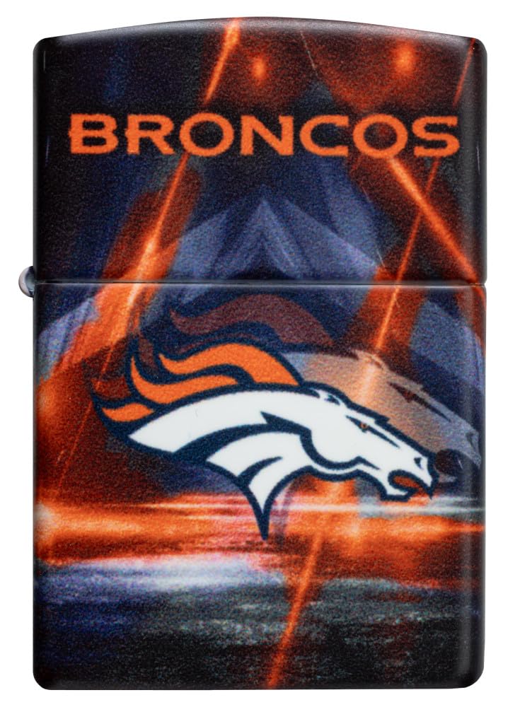 Zippo NFL Denver Broncos Pocket Lighter - Matte Finish, Multi Color, One Size, Official NFL Merchandise