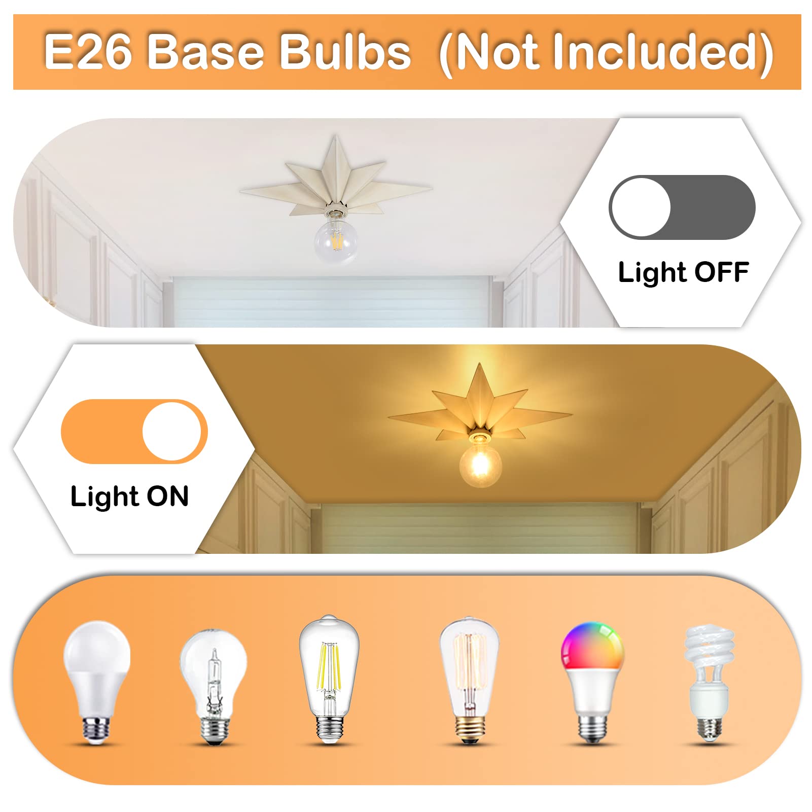 Airposta 16 Inch Flush Mount Ceiling Light, Modern Farmhouse Style, Metal, Farmhouse White, Model b83ab06a-add8-443c-aacb-4bad84b5