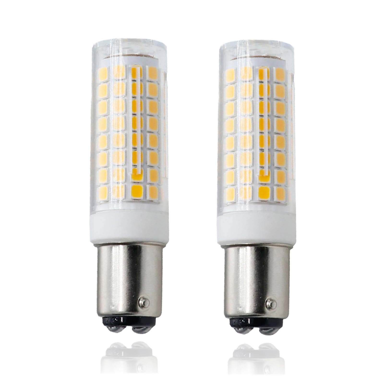 ZSSXOLED BA15D LED Bulb 6W Dimmable Warm White 3000K Double Contact Bayonet Base Pack of 2