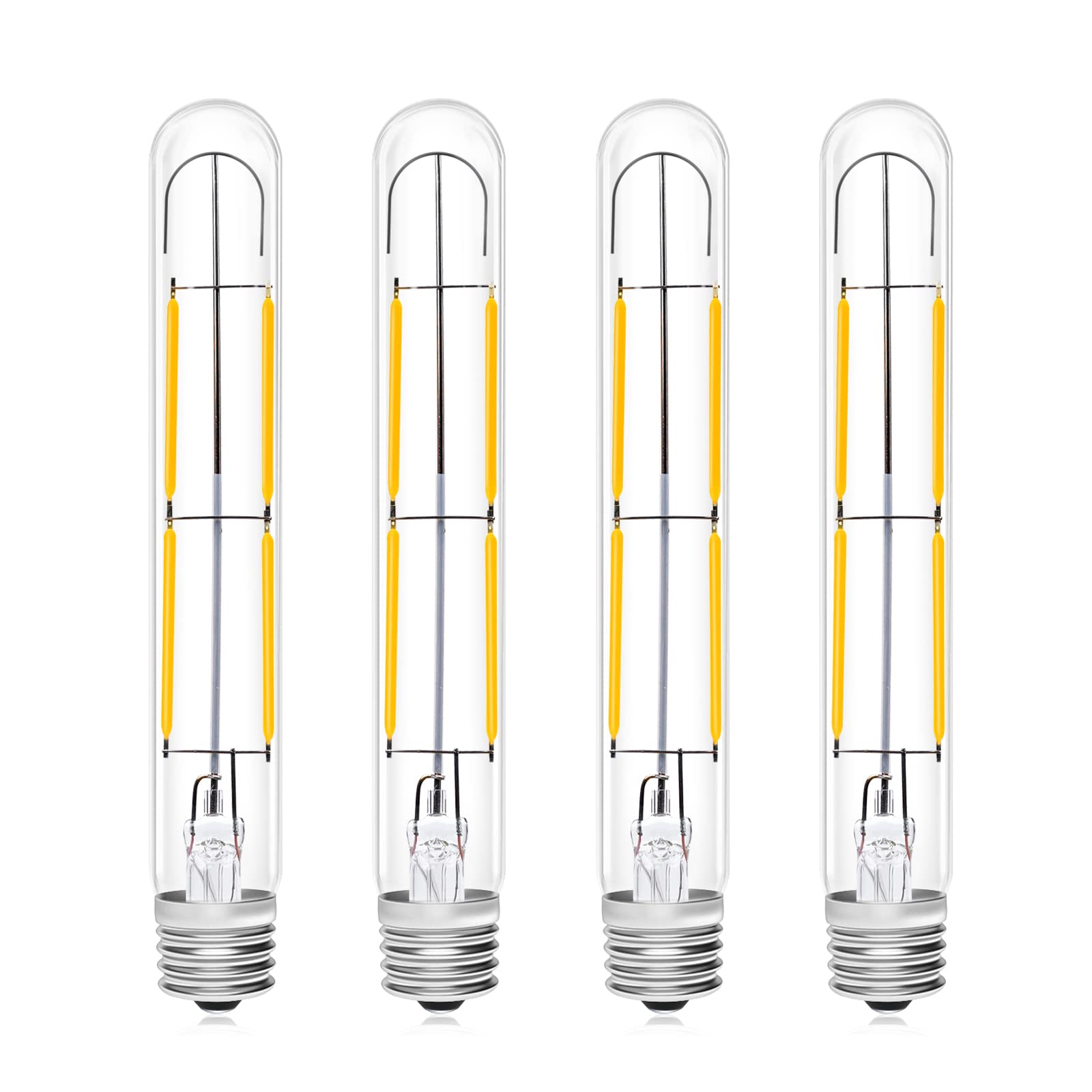 Bonlux 4W Led T6.5 Tubular Filament Bulb Dimmable, E17 Intermediate Base T6.5 Led Appliance Light 5.7'' Length 40W Incandescent 