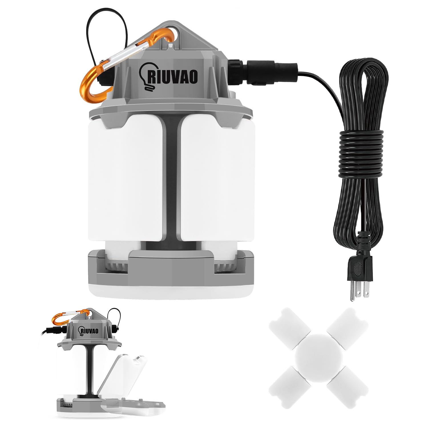 70W Led Temporary Work Light 10500Lm 5000K Super Bright Construction Lights 4 Adjustable Light Panels Led Work Light Ip67 Dust Waterproof With Hook Portable Linkable For Job Site Garage Lighting