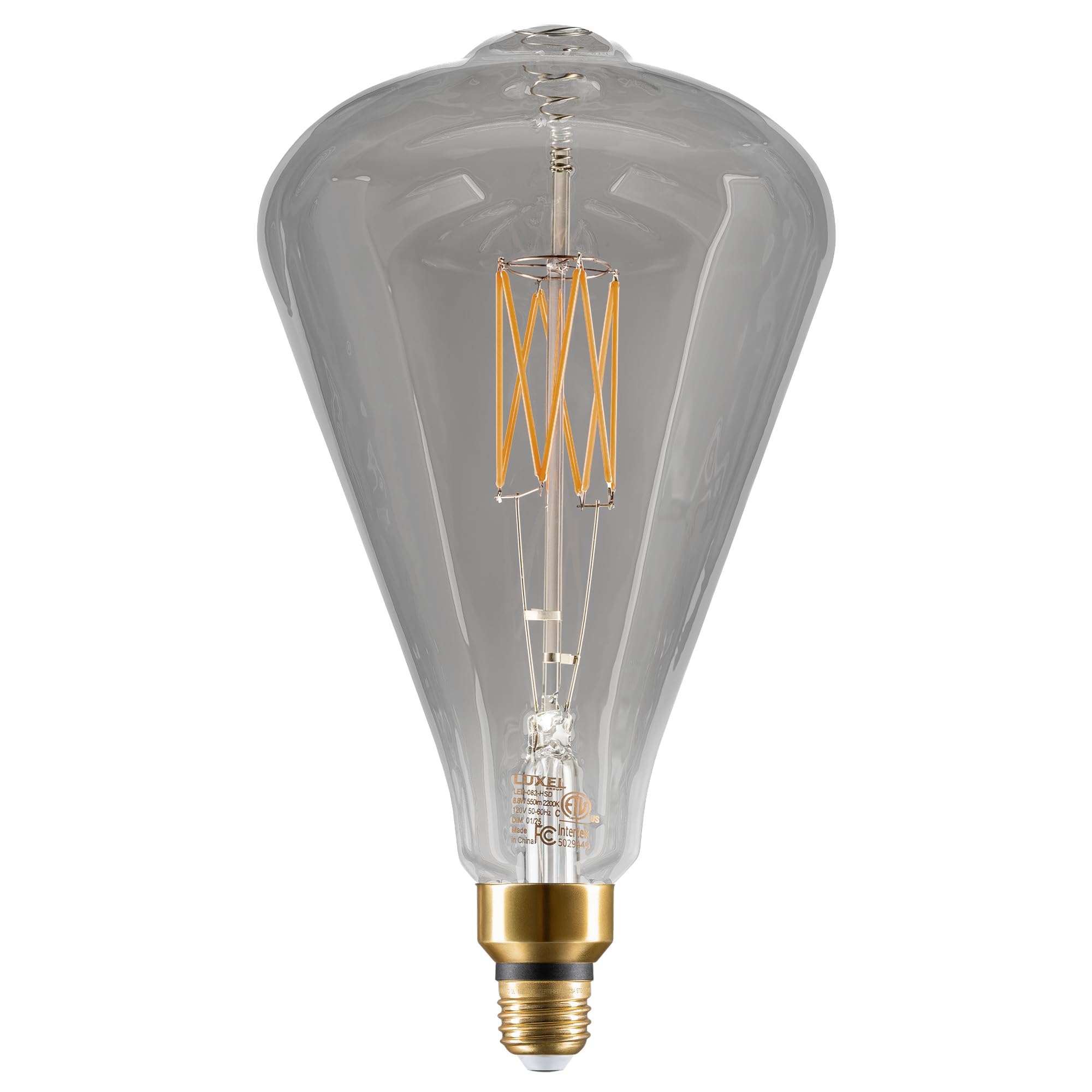 Oversized Edison LED Light Huge Bulb Vintage ST164-8.8W Equivalent 60W - Dimmable 2200K Warm Glow 550 Lumens - E26 Base Antique