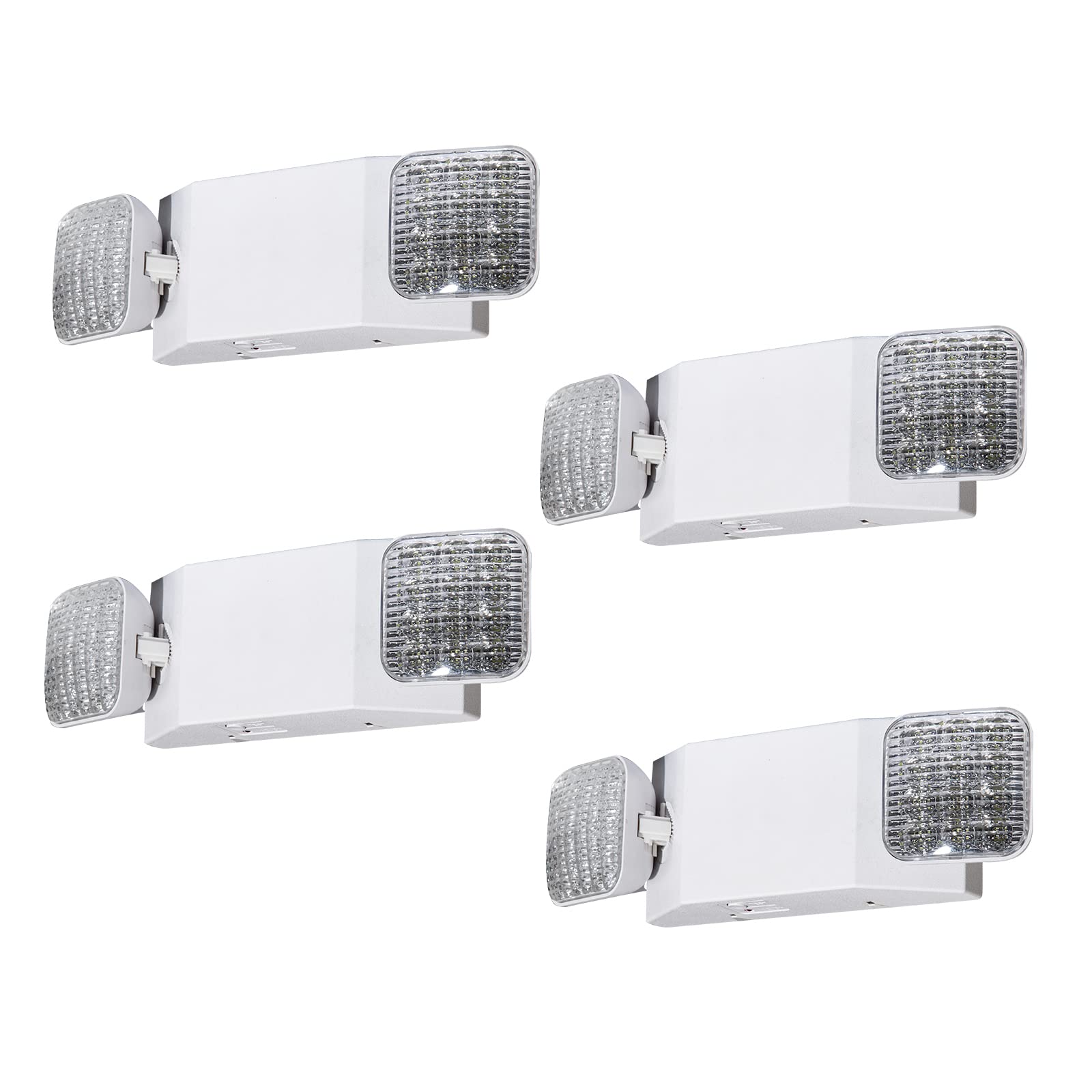Cm Mzy Emergency Lights With Battery Backup,Commercial Emergency Light,Two Adjustable Led Light Head Emergency Lighting Fixtures,120-277V Ac, Ul Certified,4Pcs