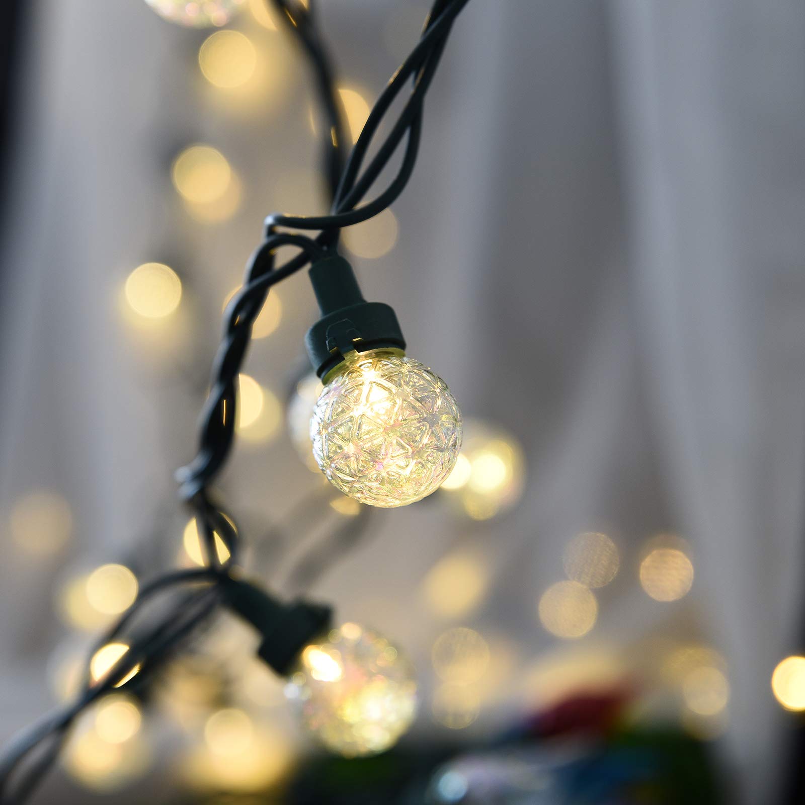 Lycklig 70 LED Globe String Lights - 19Ft Warm White Fairy Lights for Indoor/Outdoor Use, UL Listed, Perfect for Parties & Weddings