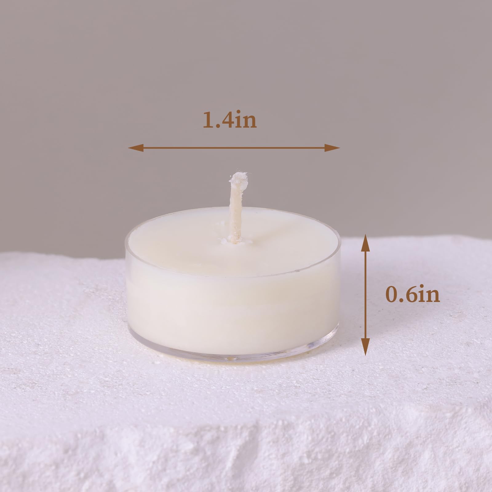 Devi Soy Tea Lights Candles 25 Pack, Tealight Candles Bulk-4 Hours Long Burning, Unscented White Small Mini Tea Light Candles-Burn Clean, Soy Wax Melts Emergency Candles