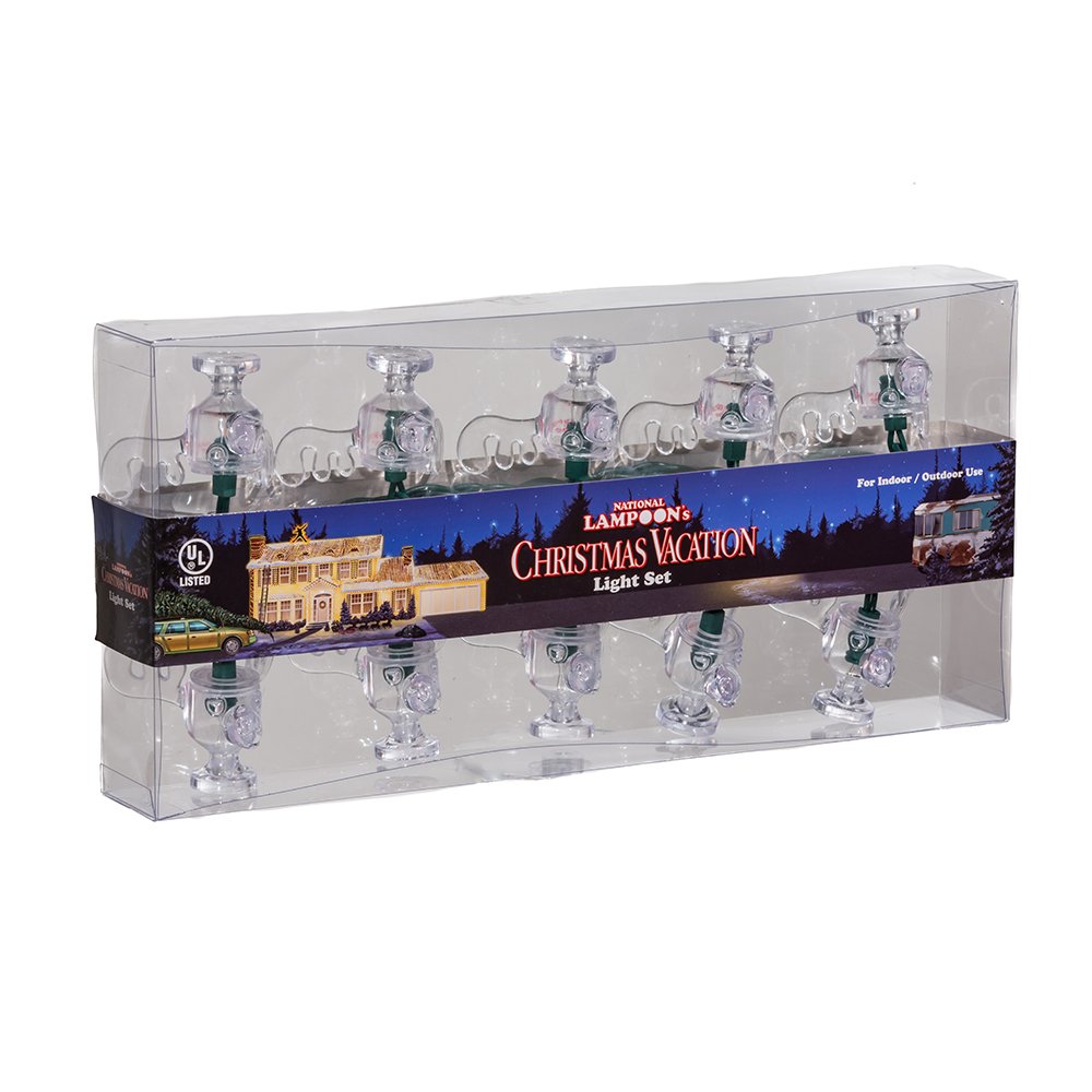 National Lampoon Christmas Vacation Kurt Adler Ul 10-Light Wally World Moose Mug Light Set
