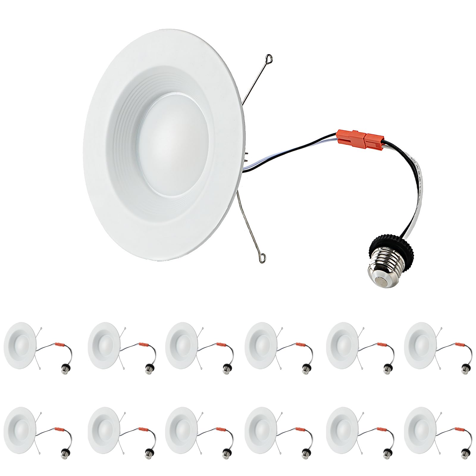 Wembanma Iron Baffle 6-Inch LED Retrofit Can Lights, 13.5W, 1200LM, Dimmable Retrofit Led Recessed Lighting, 2700K/3000K/4000K/5