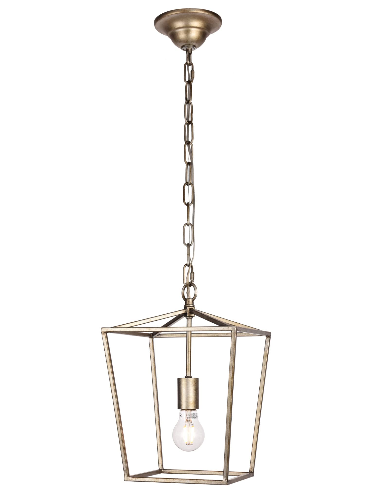 Elegant Lighting Living District Indoor Modern Home Decorative Bright Ceiling Maddox Collection Pendant D9.75 H14.5 Lt:1 Vintage Silver Finish
