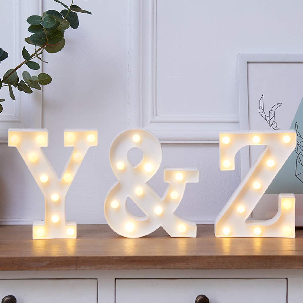 MUMUXI Light Up Letters and Numbers | Battery Powered | Bright Acrylic Decoration for Weddings, Birthdays, and Parties | Color Y