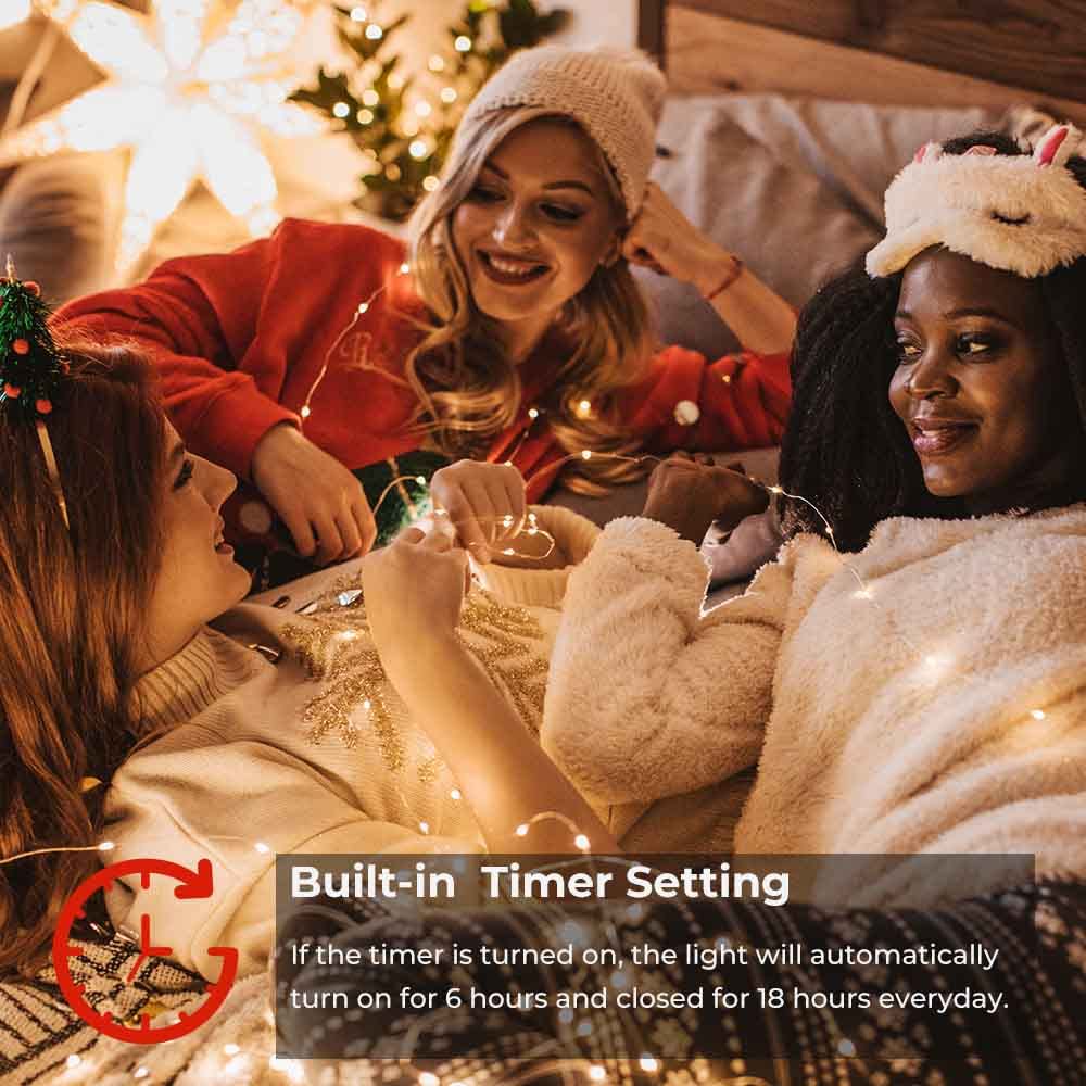 Cocoselected 66ft Warm White Twinkle Fairy Lights, 200LED USB String Lights for Indoor Decor, Boho Aesthetic, Christmas, Wedding, Bedroom