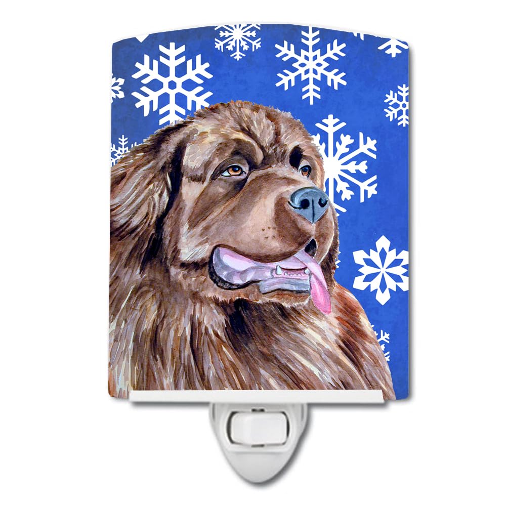 Carolines Treasures Holiday Ceramic Night Light, UL-Certified, 6x4x3in, Multicolor, Model LH9264CNL, Newfoundland Design