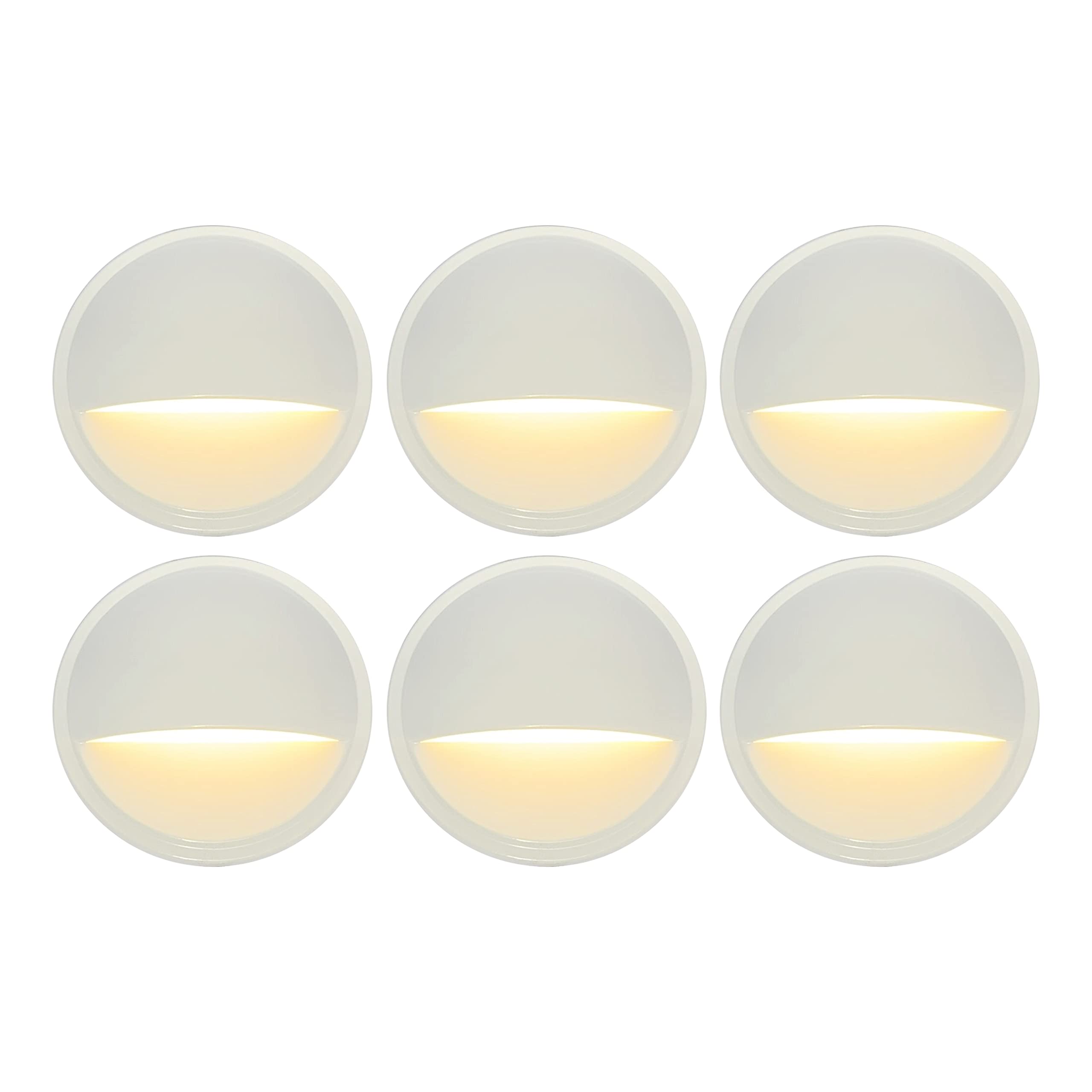 Gkoled 12V Low Voltage Led Landscape Deck Light, 2W Step Light, Aluminum, 6 Pack