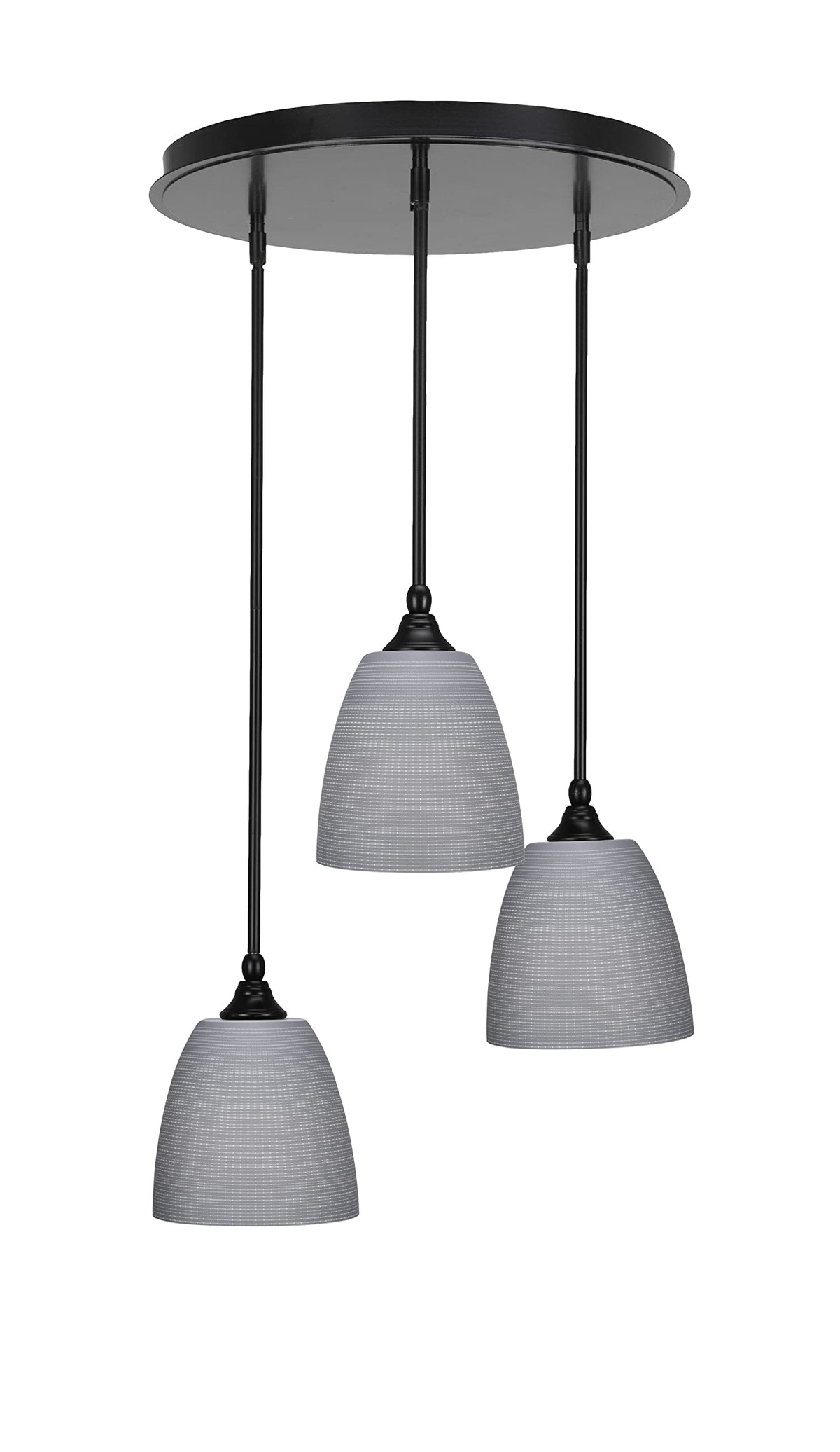Empire 3 Light Cluster Pendalier in Matte Black Finish (2183-MB-4072)