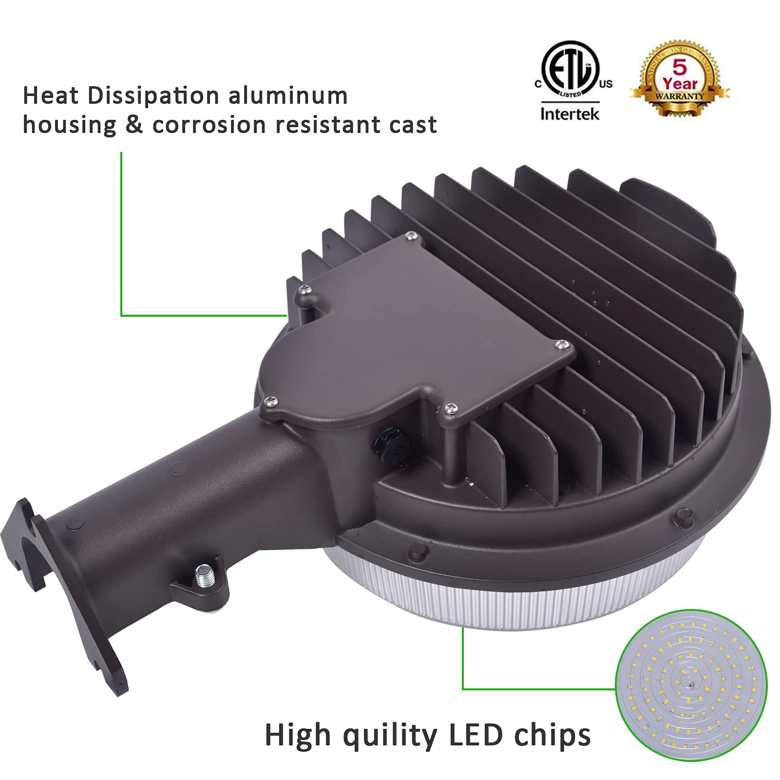 Paktonvo 120W Led Barn Light, 5000K, 18000Lm Dusk To Dawn Outdoor Security Light