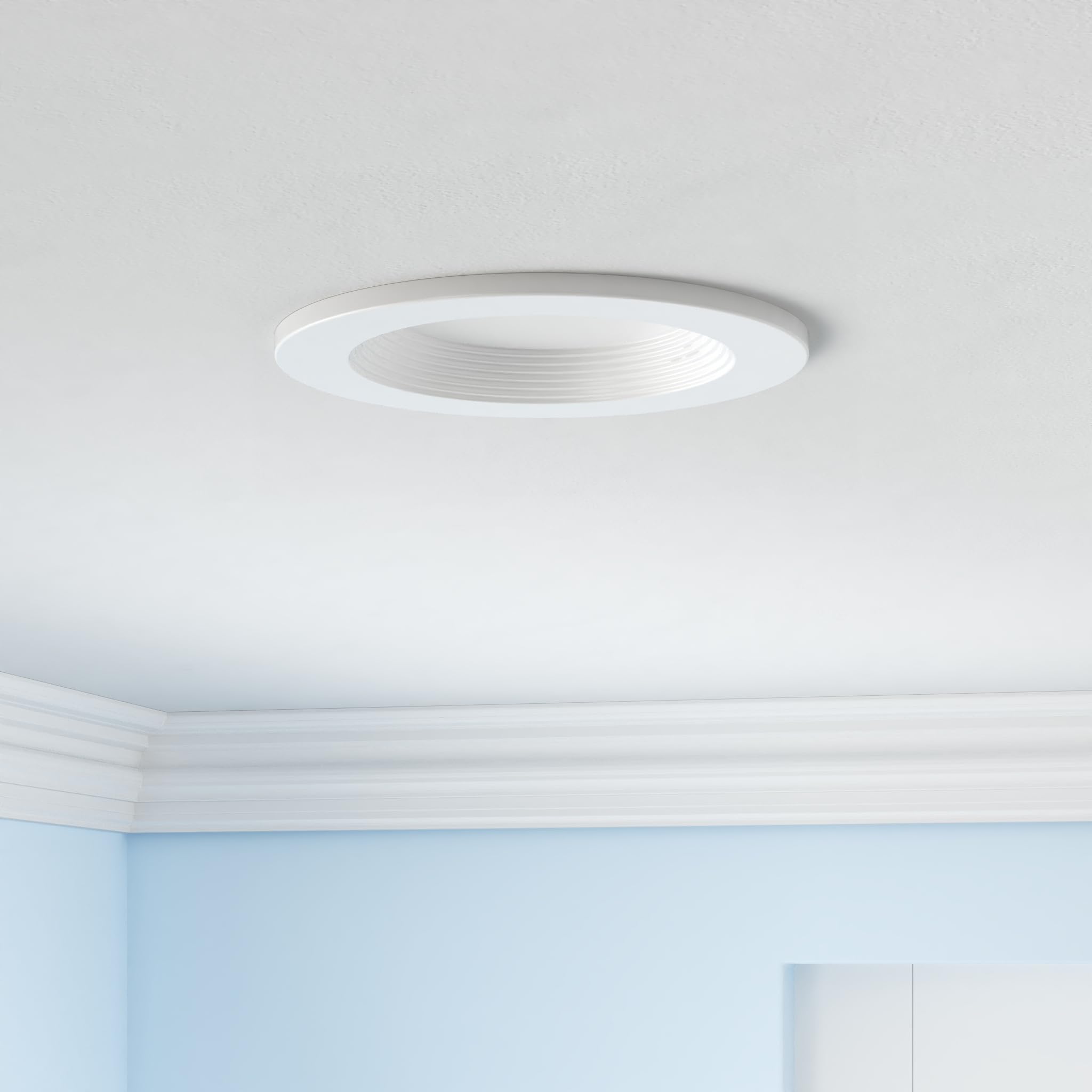 1 Pack 5/6 Inch Led Can Lights With Night Light, 5Cct Retrofit Recessed Lighting Selectable 2700K-6000K Dimmable, 12W=75W, 1200L