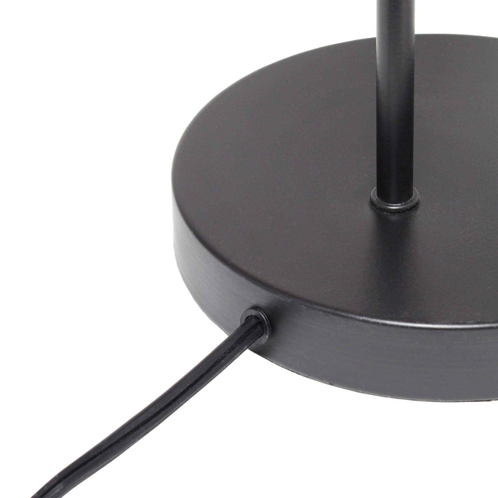 Lalia Home Decorative Arched Metal Cage Table Lamp, Black