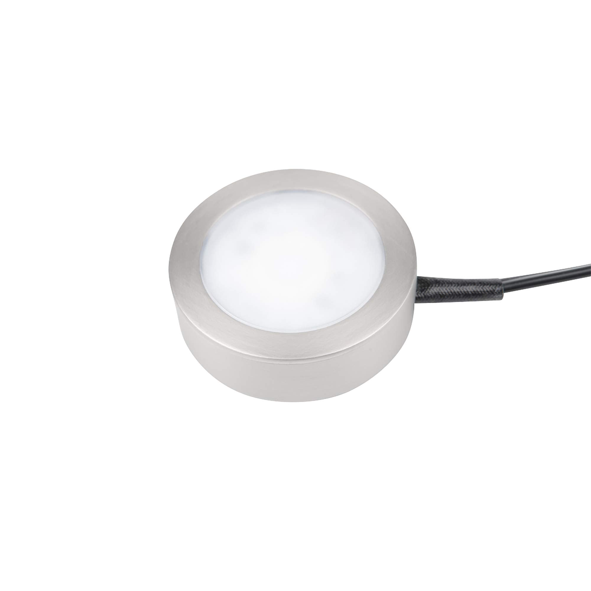 WAC Lighting LED Puck Light 3-CCT Selectable 2700K-3000K-3500K Brushed Nickel Model HR-AC71-CS-BN
