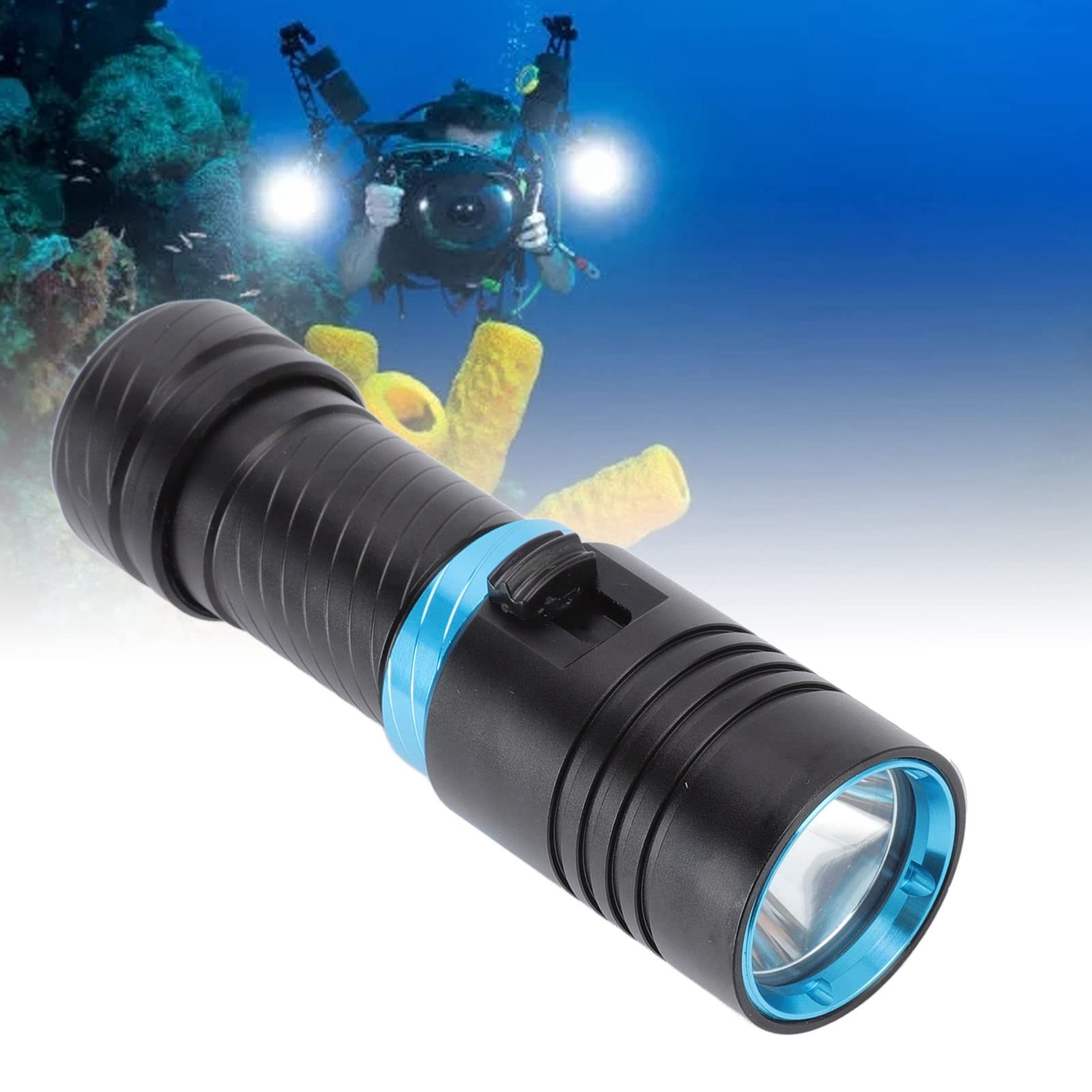 Zerodis 5000 Dive Light, Professional Underwater Flashlight, 150m IPX8, Dimmable L2 LED Beads, Default Size, Default Color