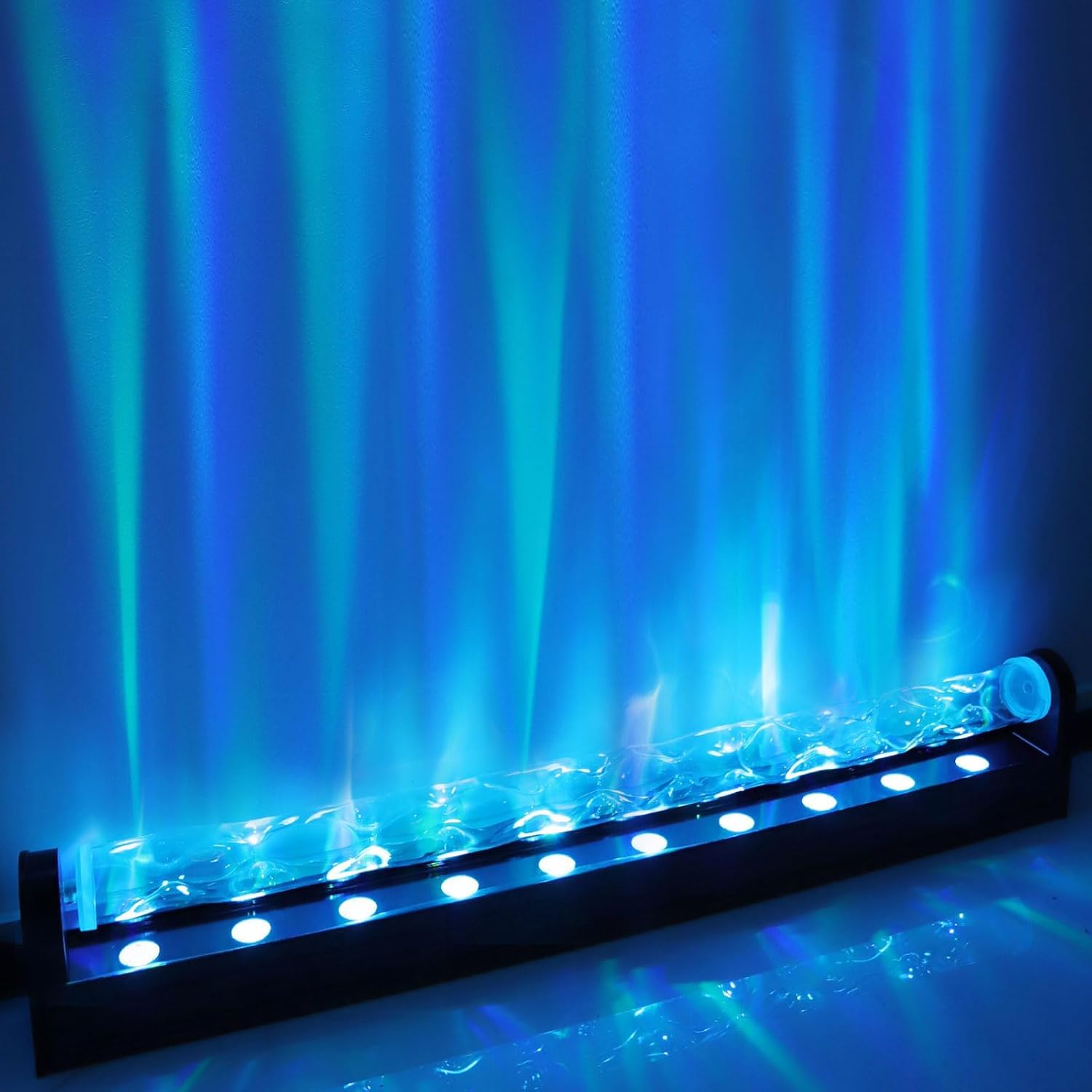 Caupel Rgbw Dynamic Wave Wall Light, Ocean Wave Projector Light With Music Sync, Color Changing Wall Washer Lamp With Remote & A