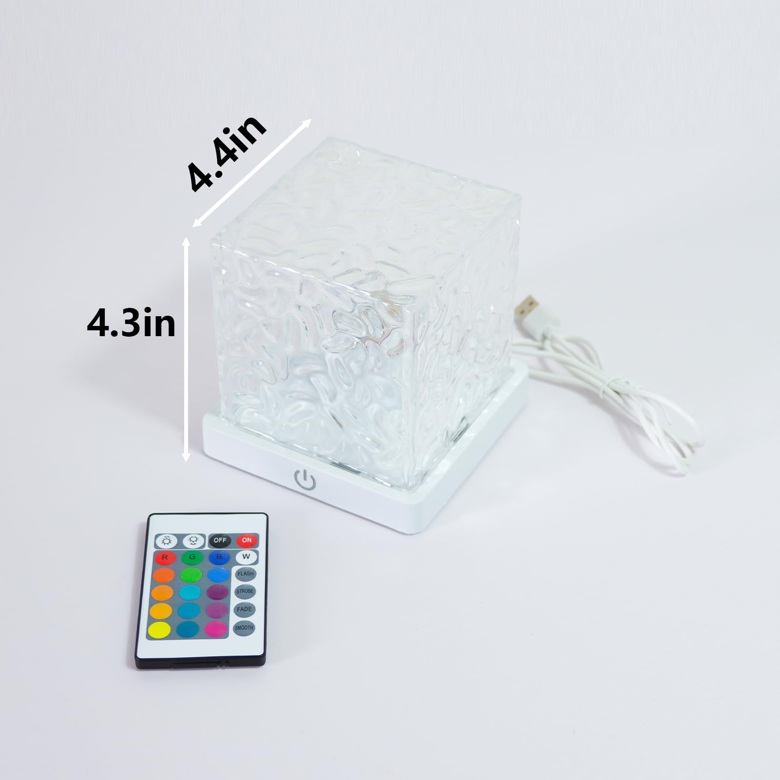 Qbanziou Ocean Wave Projector Light  16-Color Cube Water Lamp  3D Holographic Water Ripple Romantic Ambient Lighting For ChildS Room Aurora Night Light Birthday And Christmas Gifts For Children