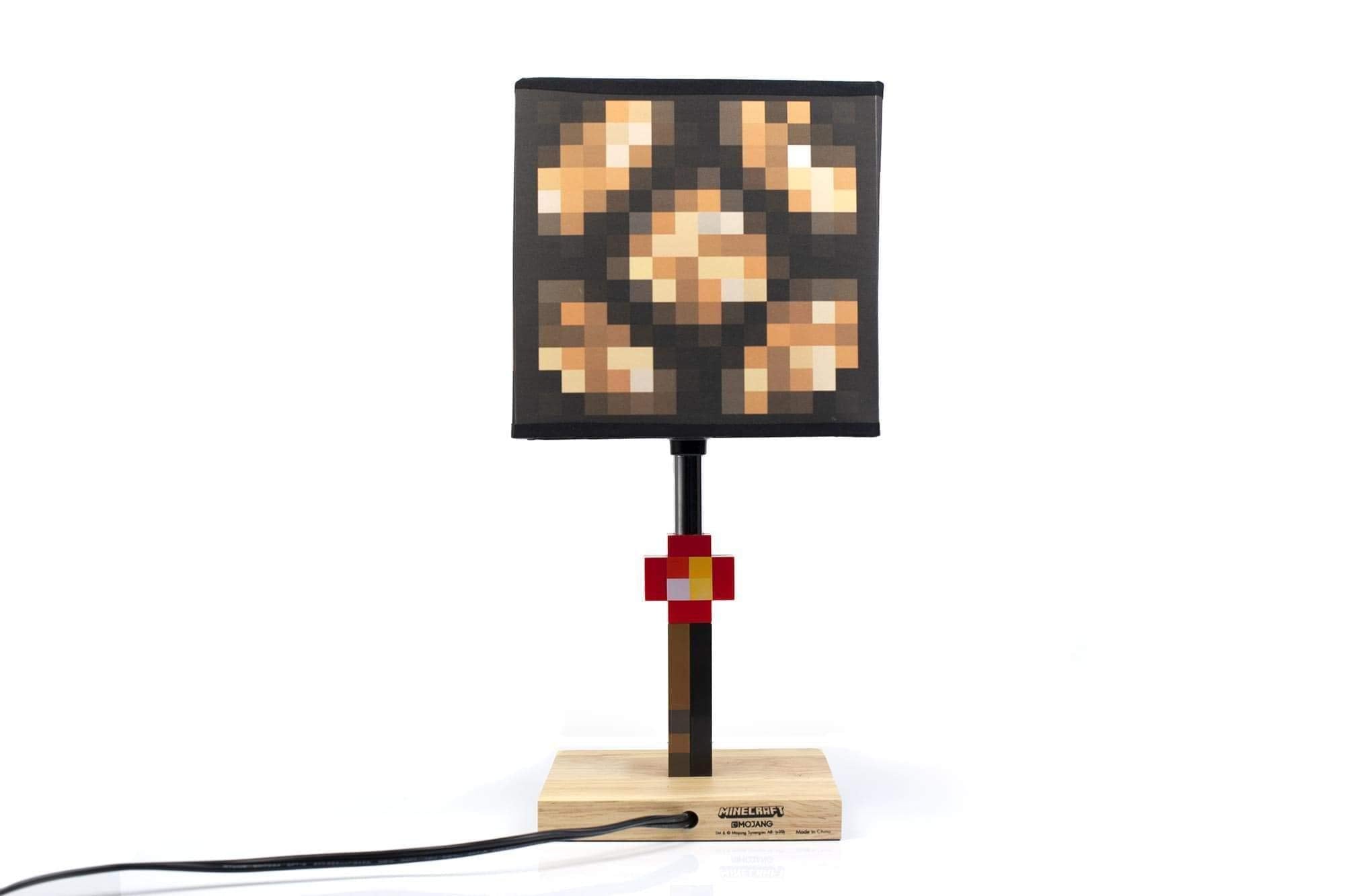 Minecraft Glowstone 14 Inch Corded Desk LED Night Light - Decorative, Fun, Safe & Awesome Bedside Mood Lamp Toy for Baby, Boys,