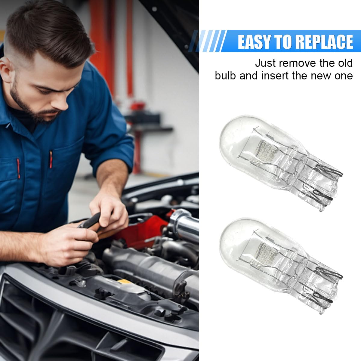 10 Pcs T20 12V 5W Car Flat Foot Mini Lights  Car Brake Light Turn Light Bulbs  Quartz Glass Instrument Lights  Halogen Width Indicator Lights  Auto Lighting Replacement Accessories (T20)