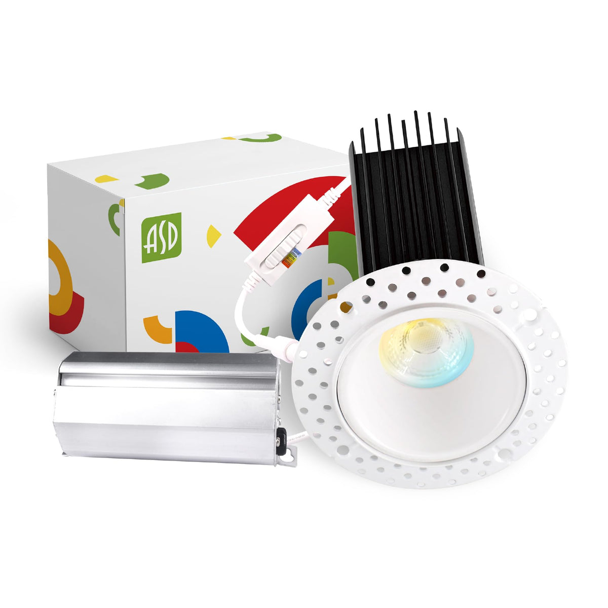 Azd Led Pv ASD LED Recessed Lighting Downlight 15W 120V 2in Round White, Dimmable ...