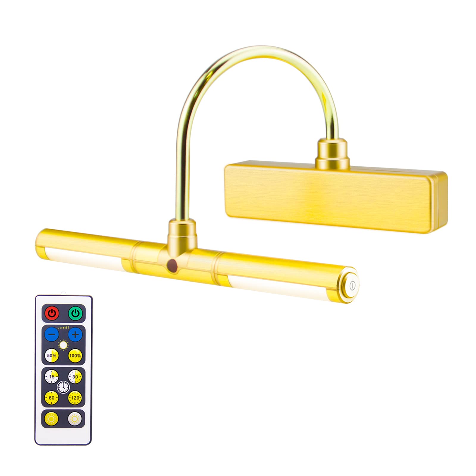 LUXSWAY Picture Light Battery Powered,Painting Light,3 Level Brightness Art Display Lights, 8.9 Inch Rotatable Lights Head Light